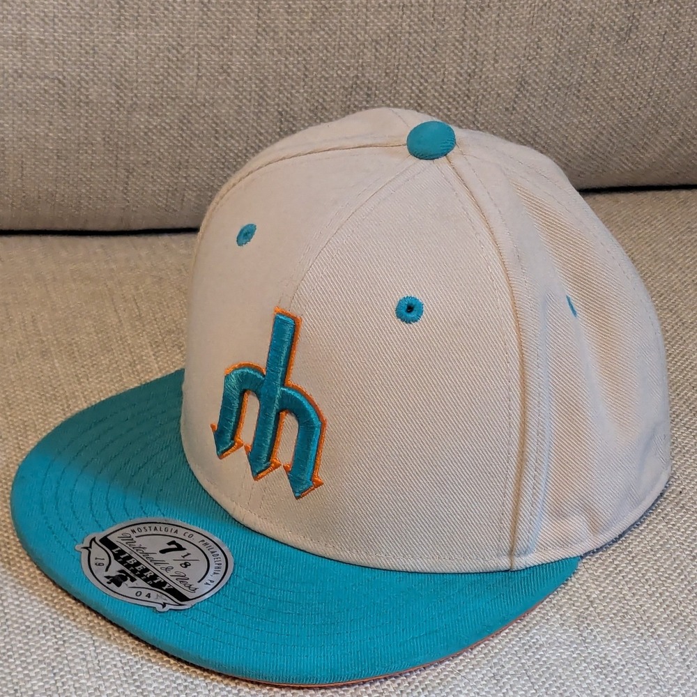 Mitchell & Ness Retro 1972 Topps Baseball Florida Marlins Fitted Hat Cap 7 1/8